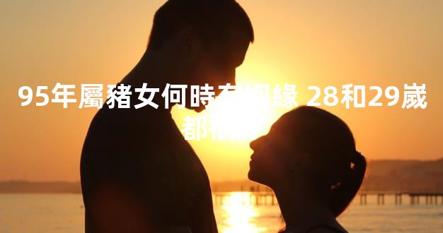 95年屬豬女何時有姻緣 28和29嵗都很好